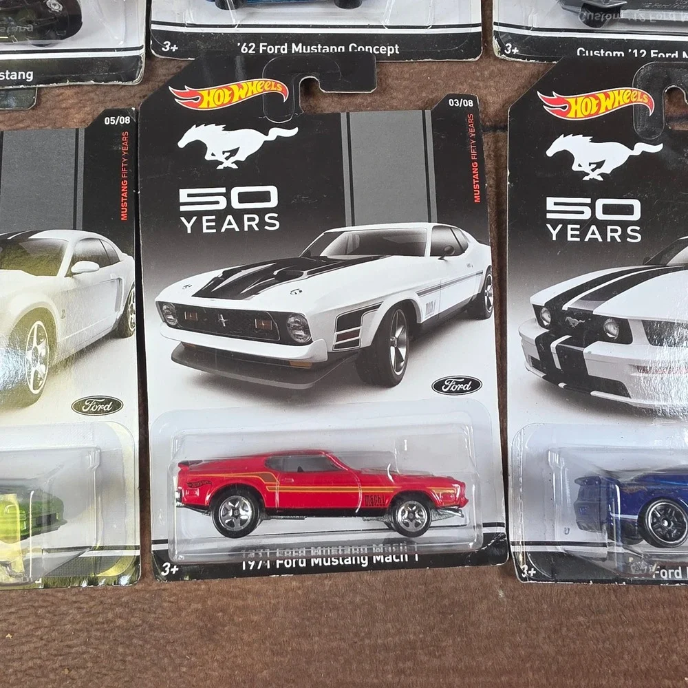 Hot Wheels Ford Mustang 50th Anniversary Set Kids 1:64 Multi Good Diecast 6pc